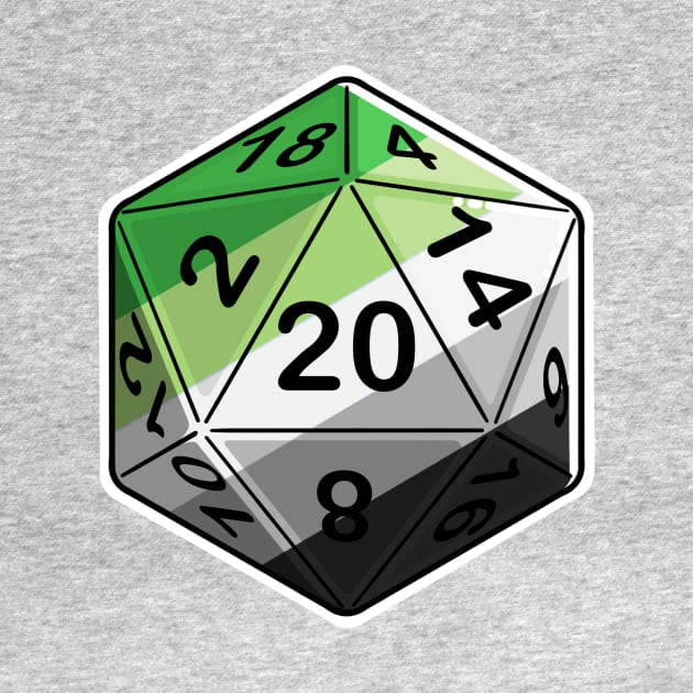 Aro Pride d20 by PaintbrushesAndPixels